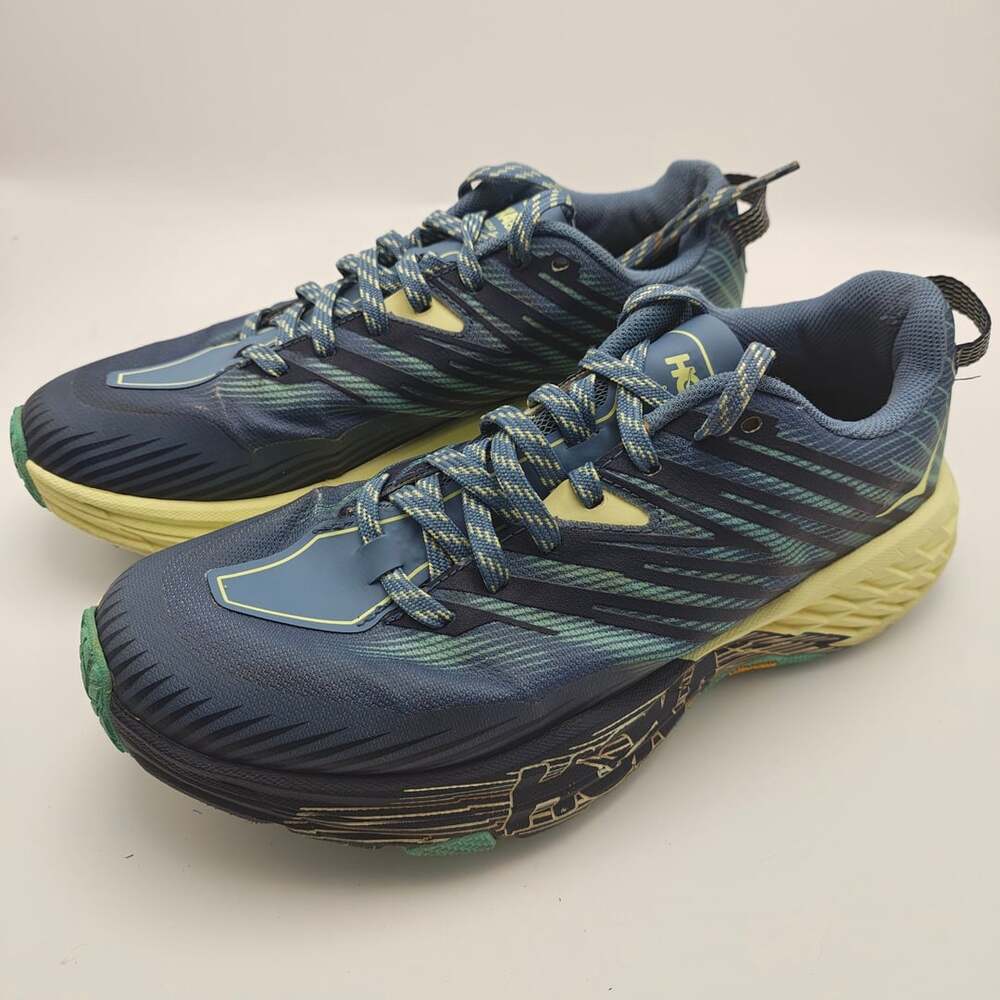 Hoka One One Speedgoat Womens Size 7.5 Trail Running Shoes Blue Vibram Megagrip